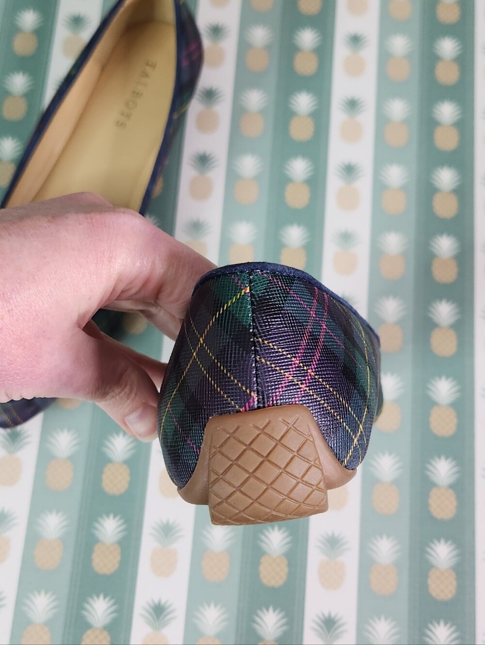Talbots Tartan Plaid Francesca Pointed Toe Tassel Driving Moccasin - Picture 7 of 11